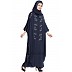 Designer Kaftan abaya with Handwork- Navy Blue